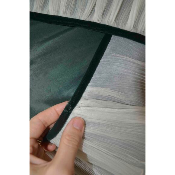 Green Vintage Velvet Midi Dress Lace Collar - Picture 6 of 11